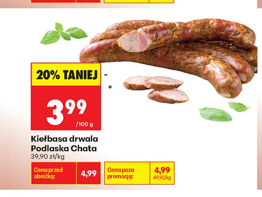 Kiełbasa drwala Podlaska Chata promocja w Biedronka