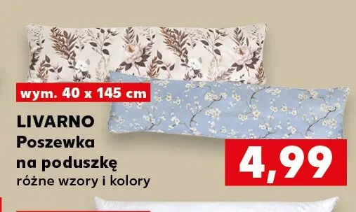 Poszewka na poduszkę Livarno 40x145 cm promocja w Kaufland