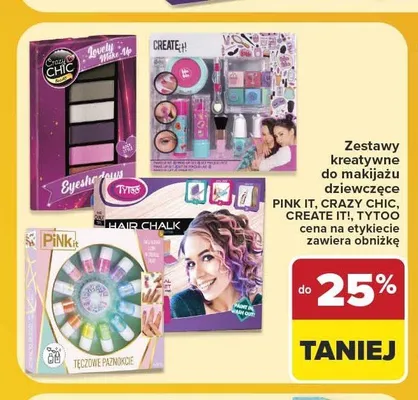 Zestaw kreatywny do makijażu dziewczęcy Create It! promocja w Carrefour