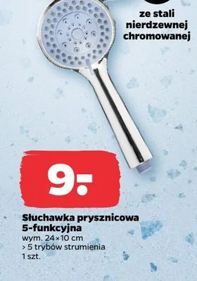Słuchawka prysznicowa 5-funkcyjna promocja w Netto