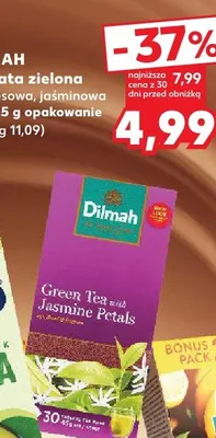 Herbata zielona ekspresowa jaśminowa DILMAH promocja w Kaufland