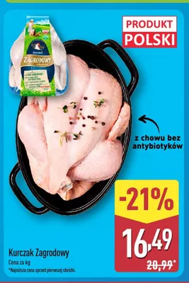 Kurczak Zagrodowy z chowu bez antybiotyków promocja w Aldi