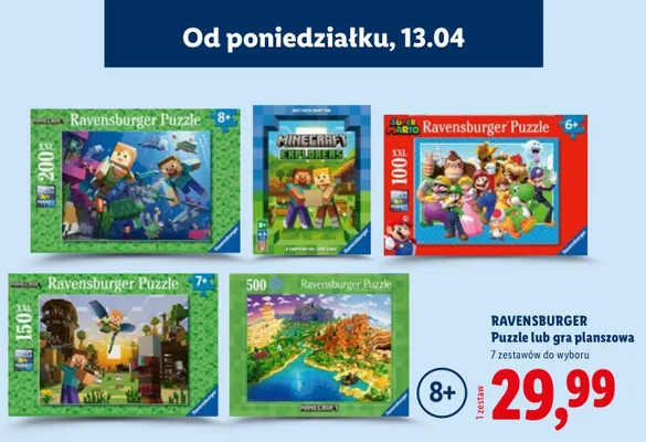 Puzzle lub gra planszowa promocja w Lidl