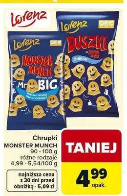 Chrupki Monster Munch promocja w Carrefour