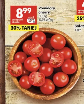 Pomidory cherry promocja w Delikatesy Centrum
