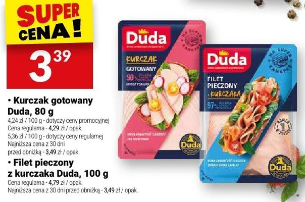 Filet pieczony z kurczaka Duda promocja w Twój Market