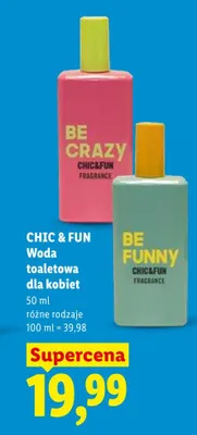 Woda toaletowa dla kobiet Chic & Fun Be Funny promocja w Lidl
