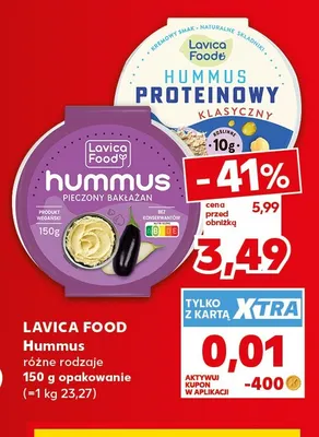 Hummus pieczony bakłażan Lavica Food promocja w Kaufland