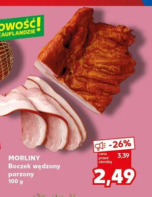 Boczek wędzony parzony Morliny promocja w Kaufland