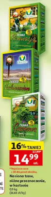 Nasiona traw różne przeznaczenie w kartonie AgroNas promocja w Auchan