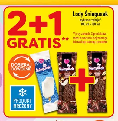 Lody Śniegusek promocja w POLOmarket