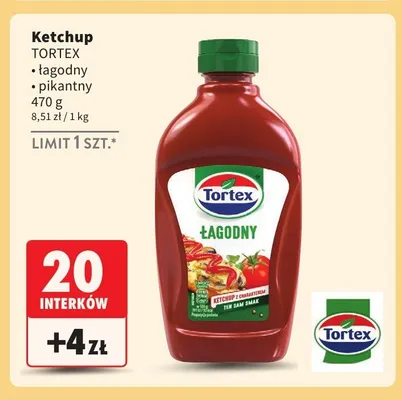 Ketchup Tortex pikantny promocja w Intermarche