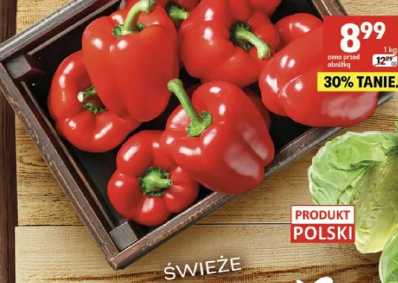 Papryka czerwona polska promocja w Delikatesy Centrum