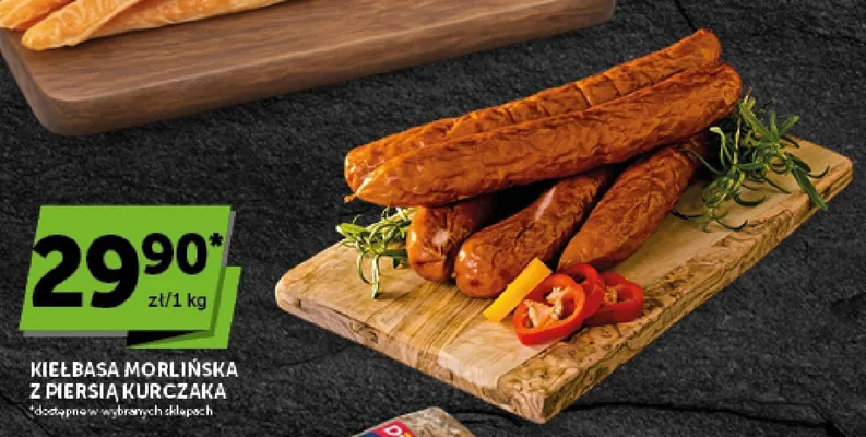 Kiełbasa morlińska z piersią kurczaka Morliny promocja w ABC