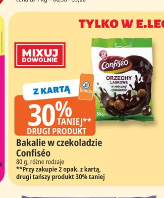 Orzechy laskowe w czekoladzie Confiséo promocja w Leclerc