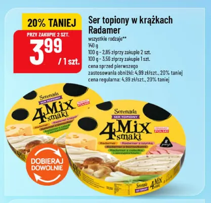Ser topiony w krążkach Radamer Serenada promocja w POLOmarket