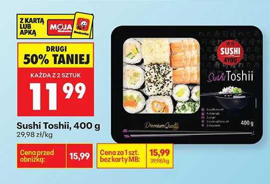 Sushi Toshii promocja w Biedronka