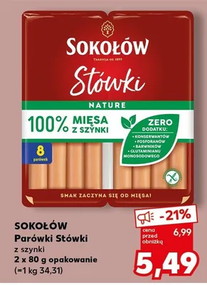Parówki Stówki z szynki promocja w Kaufland