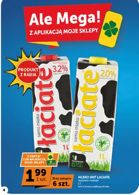 Mleko UHT Łaciate 3,2% promocja w ABC
