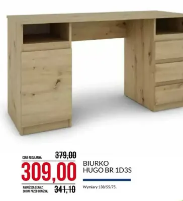 Biurko Hugo Br 1D3S promocja w Abra Meble