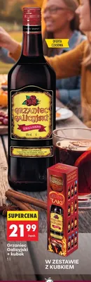 Wino czerwone Zestaw Grzaniec Galicyjski + kubek promocja w Biedronka