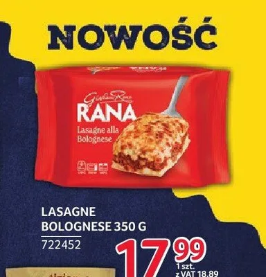Lasagne bolognese RANA promocja w Selgros