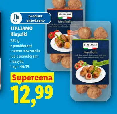 Klopsiki z pomidorami i serem mozzarella ITALIAMO promocja w Lidl