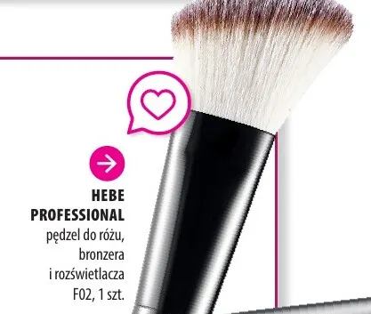 Pędzel do różu bronzera i rozświetlacza F02 Hebe Professional promocja w Hebe