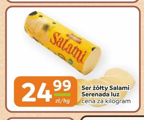 Ser żółty Salami Serenada luz promocja w Społem Częstochowa