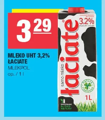 Mleko UHT Łaciate 3,2% promocja w SPAR