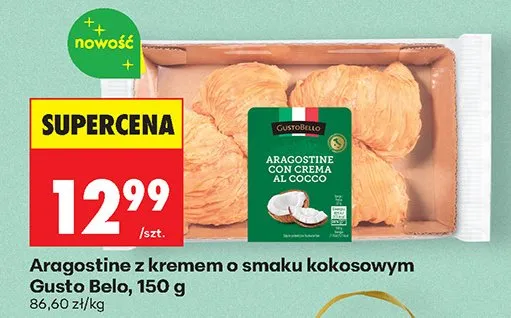 Ciasteczka Aragostine z kremem o smaku kokosowym promocja w Biedronka