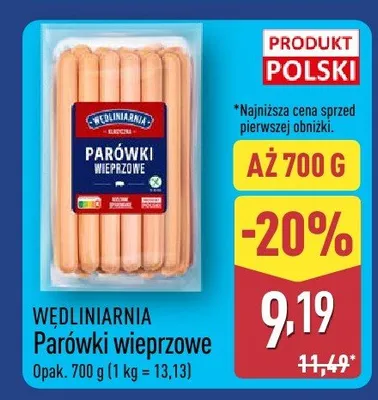 Parówki wiejskie promocja w Aldi