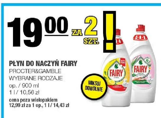 Płyn do naczyń Fairy cytryna promocja w SPAR