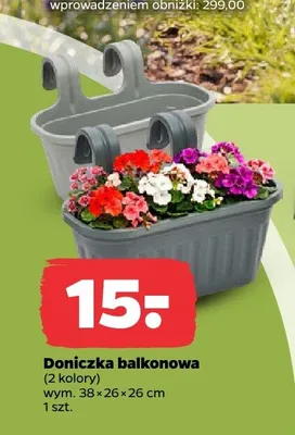 Doniczka balkonowa promocja w Netto