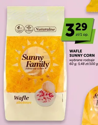 Wafle zbożowe Sunny Corn Sunny Family Naturalne promocja w Euro Sklep