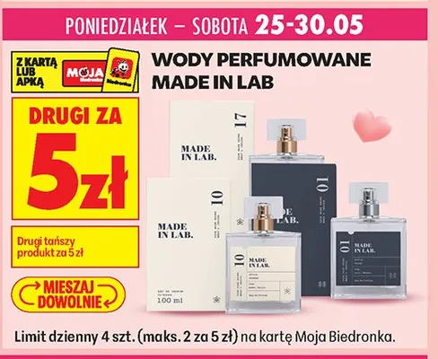 Wody perfumowane Made in Lab promocja w Biedronka