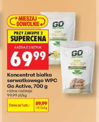 Koncentrat białka serwatkowego WPC Go Active 700 g promocja w Biedronka