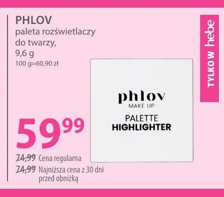 Paleta rozświetlaczy do twarzy PHLOV promocja w Hebe
