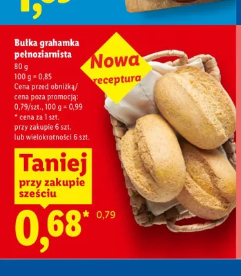 Bułka grahamka pełnoziarnista promocja w Lidl