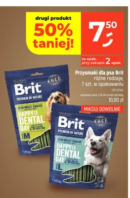 Przysmaki dla psa Brit Premium by Nature Happy Dental Day rozmiar M 7-pak promocja w Dealz