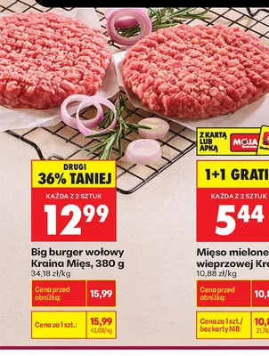 Big burger wołowy Kraina Mięs promocja w Biedronka