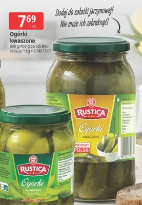 Ogórki kwaszone promocja w Leclerc