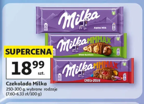 Czekolada Milka Alpine Milk promocja w Auchan