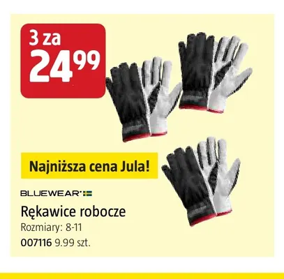 Rękawice robocze Bluewear promocja w Jula