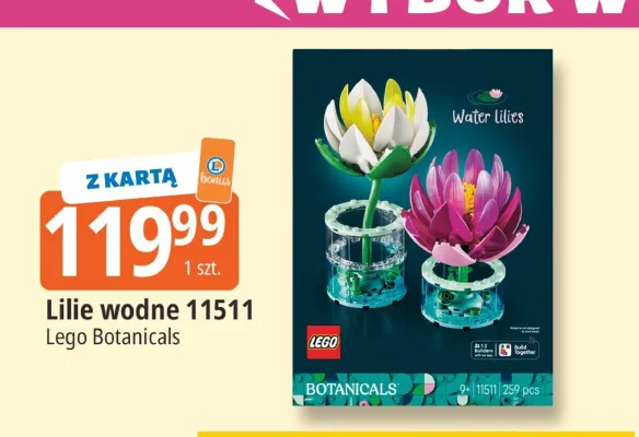 Klocki Lego Botanicals Lilie wodne 11511 promocja w Leclerc