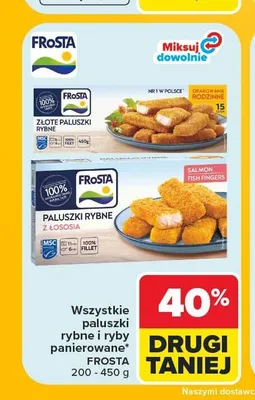 Paluszki rybne z łososia Frosta promocja w Carrefour