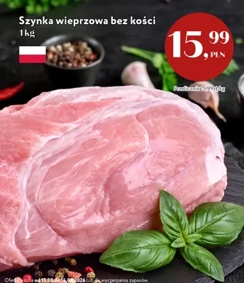 Szynka wieprzowa bez kości polska promocja w Market Point