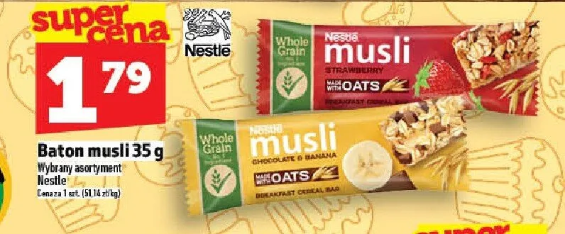 Baton musli Nestle promocja w TOPAZ