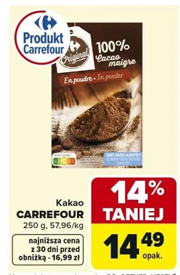 Kakao Carrefour 250g promocja w Carrefour