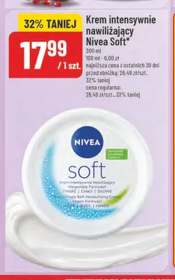 Krem intensywnie nawilżający Nivea Soft promocja w POLOmarket